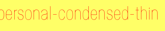 Specify-PERSONAL-Condensed-Thin.ttf是一款不错的英文字体下载