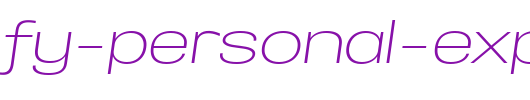 Specify-PERSONAL-Expanded-Light-Italic.ttf是一款不错的英文字体下载