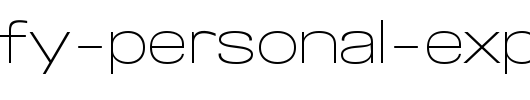 Specify-PERSONAL-Expanded-Light.ttf是一款不错的英文字体下载