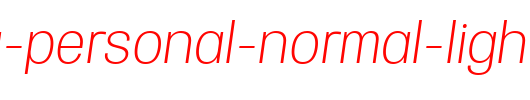 Specify-PERSONAL-Normal-Light-Italic.ttf是一款不错的英文字体下载