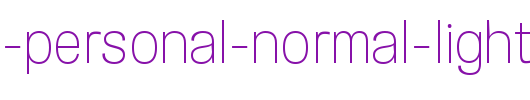 Specify-PERSONAL-Normal-Light.ttf是一款不错的英文字体下载