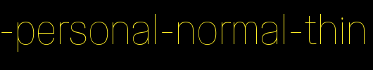 Specify-PERSONAL-Normal-Thin.ttf是一款不错的英文字体下载