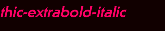 Staid-Gothic-ExtraBold-Italic.ttf是一款不错的英文字体下载