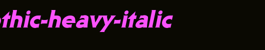 Staid-Gothic-Heavy-Italic.ttf是一款不错的英文字体下载