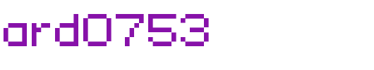 Standard0753_英文字体