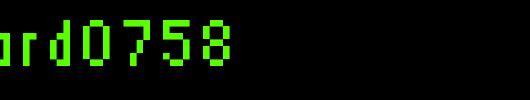 Standard0758_英文字体
