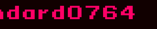 Standard0764_英文字体