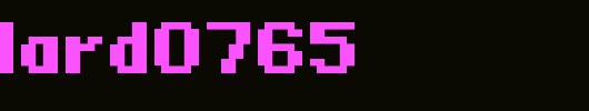 Standard0765_英文字体