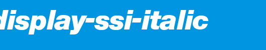 Stefa-Display-SSi-Italic.ttf是一款不错的英文字体下载