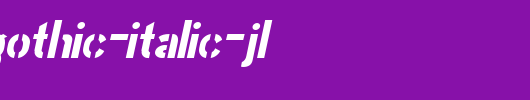 Stencil-Gothic-Italic-JL.ttf是一款不错的英文字体下载