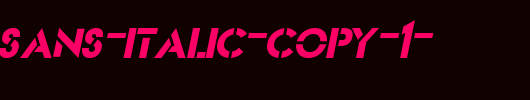 Stencil-Sans-Italic-copy-1-.ttf是一款不错的英文字体下载