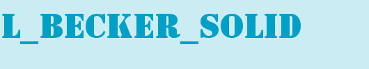 Stencil_Becker_Solid.ttf是一款不错的英文字体下载