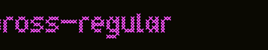 StitchCross-Regular.ttf是一款不错的英文字体下载