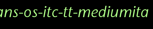 Stone-Sans-OS-ITC-TT-MediumIta.ttf是一款不错的英文字体下载