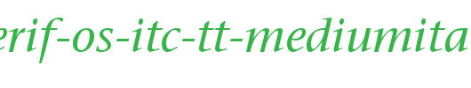 Stone-Serif-OS-ITC-TT-MediumIta.ttf是一款不错的英文字体下载