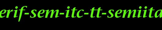 Stone-Serif-Sem-ITC-TT-SemiIta.ttf是一款不错的英文字体下载