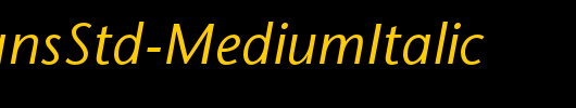 StoneSansStd-MediumItalic_英文字体