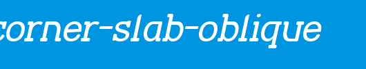 Street-Corner-Slab-Oblique.ttf是一款不错的英文字体下载