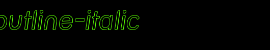 Street-Outline-Italic.ttf是一款不错的英文字体下载