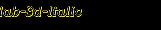 Street-Slab-3D-Italic.ttf是一款不错的英文字体下载