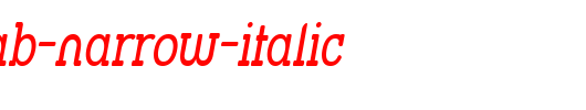Street-Slab-Narrow-Italic.ttf是一款不错的英文字体下载