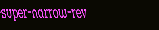 Street-Slab-Super-Narrow-Rev.ttf是一款不错的英文字体下载