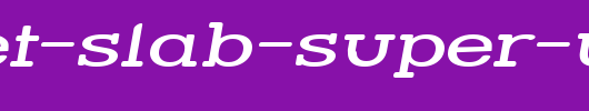 Street-Slab-Super-Wide-Italic.ttf是一款不错的英文字体下载