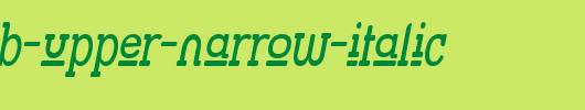 Street-Slab-Upper-Narrow-Italic.ttf是一款不错的英文字体下载