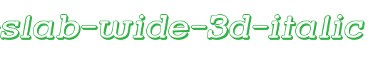 Street-Slab-Wide-3D-Italic.ttf是一款不错的英文字体下载