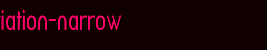 Street-Variation-Narrow.ttf是一款不错的英文字体下载