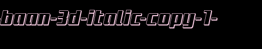 Subadai-Baan-3D-Italic-copy-1-.ttf是一款不错的英文字体下载
