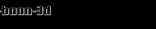Subadai-Baan-3D.ttf是一款不错的英文字体下载