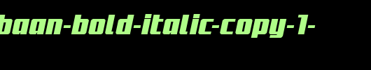 Subadai-Baan-Bold-Italic-copy-1-.ttf是一款不错的英文字体下载