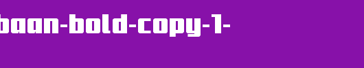 Subadai-Baan-Bold-copy-1-.ttf是一款不错的英文字体下载