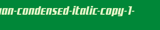 Subadai-Baan-Condensed-Italic-copy-1-.ttf是一款不错的英文字体下载