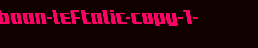 Subadai-Baan-Leftalic-copy-1-.ttf是一款不错的英文字体下载