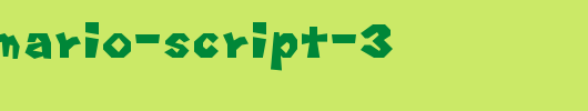 Super-Mario-Script-3.ttf是一款不错的英文字体下载