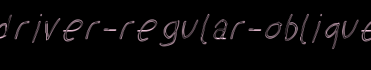 SuplexDriver-Regular-Oblique-Outline.otf是一款不错的英文字体下载