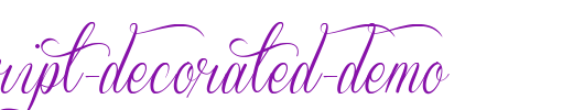 Sverige-Script-Decorated-Demo.ttf是一款不错的英文字体下载
