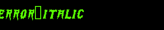 SwampTerror-Italic.ttf是一款不错的英文字体下载