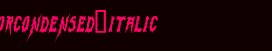 SwampTerrorCondensed-Italic.ttf是一款不错的英文字体下载