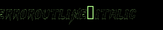 SwampTerrorOutline-Italic.ttf是一款不错的英文字体下载