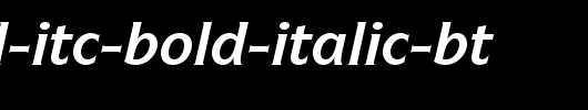 Symbol-ITC-Bold-Italic-BT.ttf是一款不错的英文字体下载