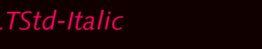 SyntaxLTStd-Italic_英文字体