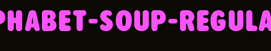 T.H.Alphabet-Soup-Regular.ttf类型，T字母英文