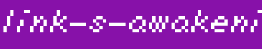 TLOZ-Link-s-Awakening-Regular.ttf类型，T字母英文