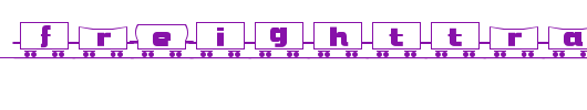 TQF_FreightTrain.ttf类型，T字母英文