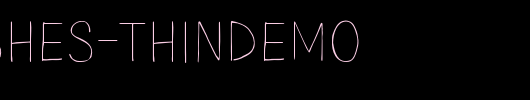 TTBlushes-ThinDEMO.otf类型，T字母英文
