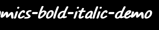 TYPO-COMICS-Bold-Italic-DEMO.otf类型，T字母英文