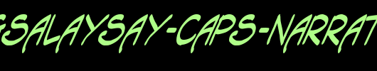 Tagapagsalaysay-Caps-Narrator-Italic.ttf类型，T字母英文